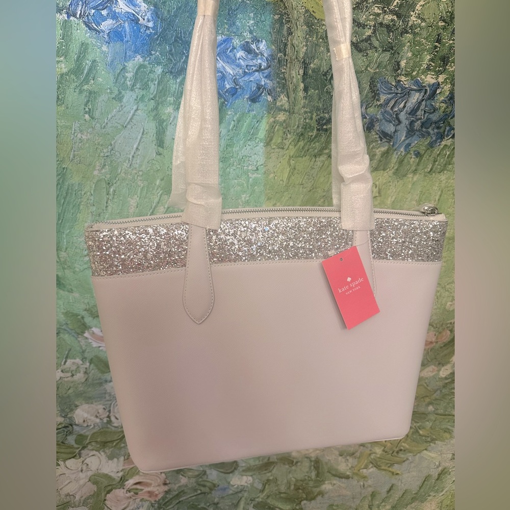 Brand New With tags never opened Kate Spade Flash Glitter Tote